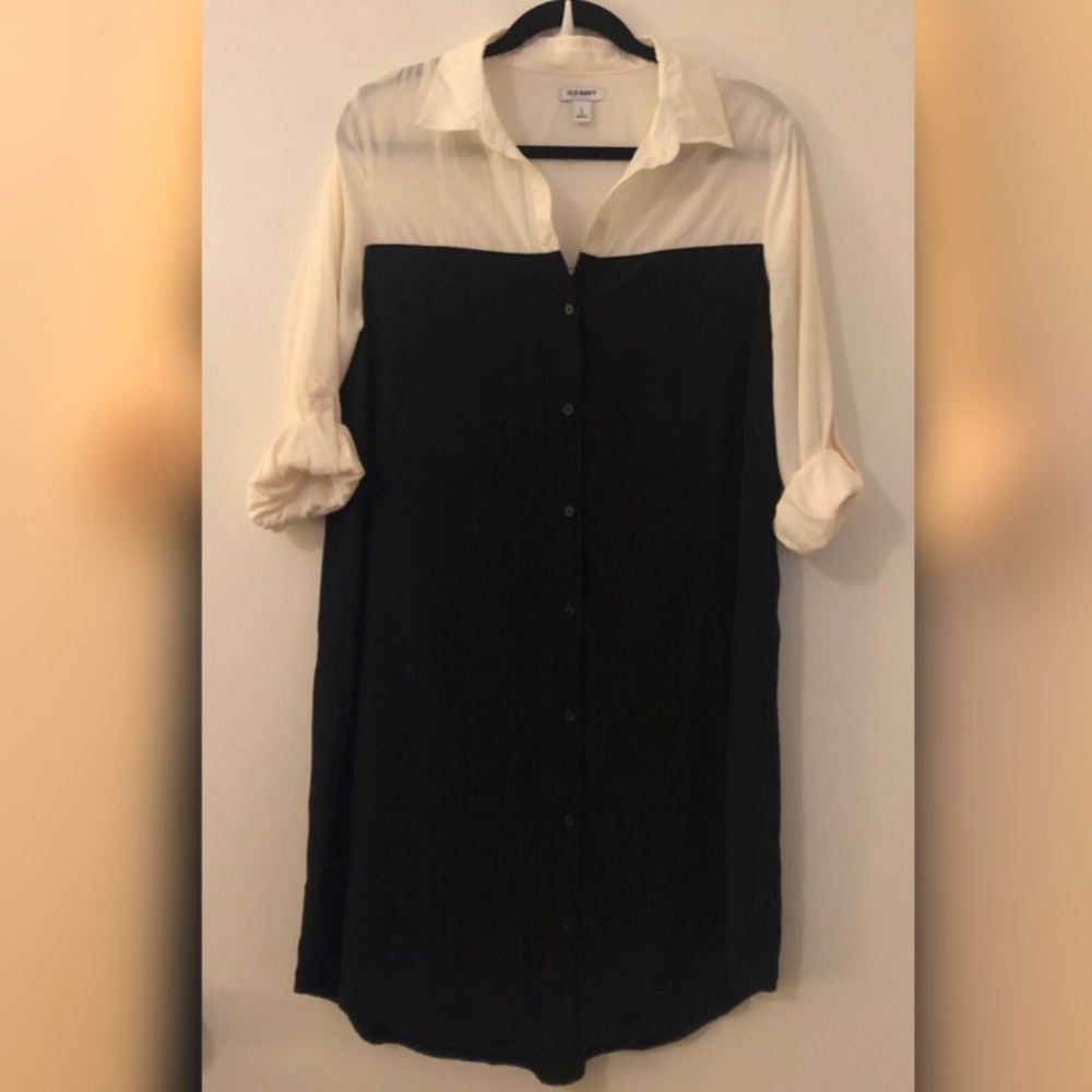 Black & White Button Down Dress